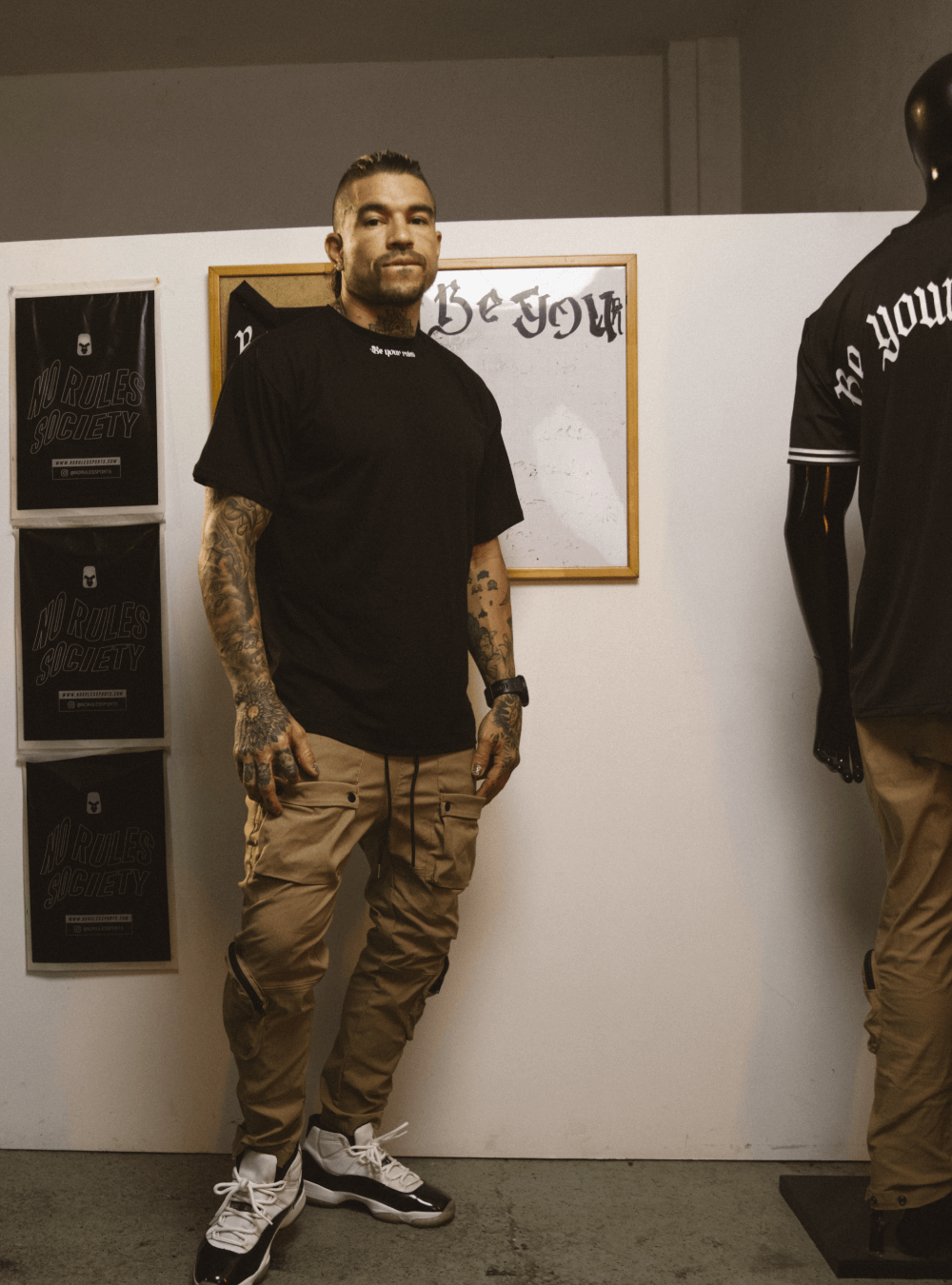Beige Utility Cargo Pants