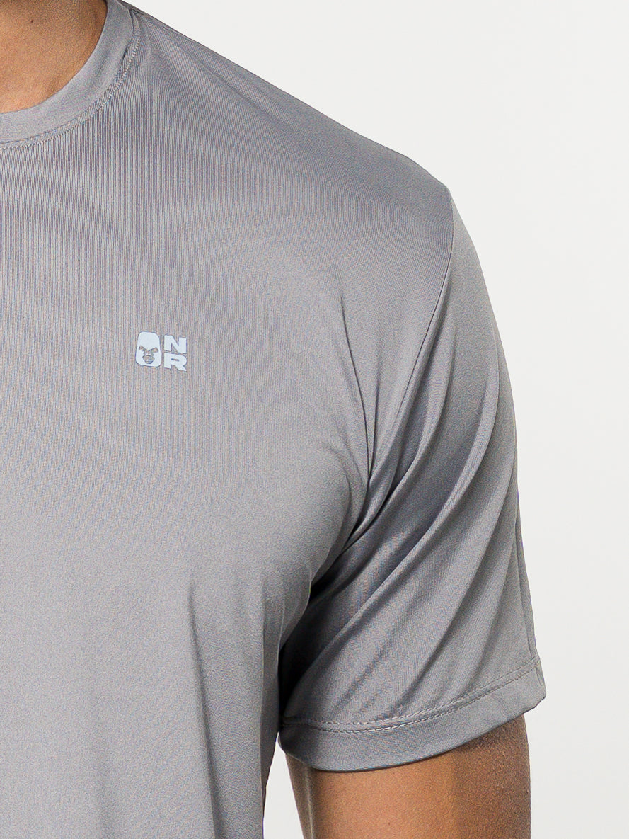 Camiseta Tela Fria Basica Gris Claro