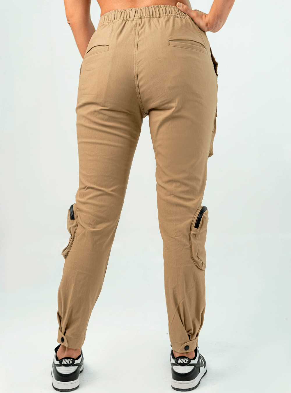 Beige Utility Cargo Pants