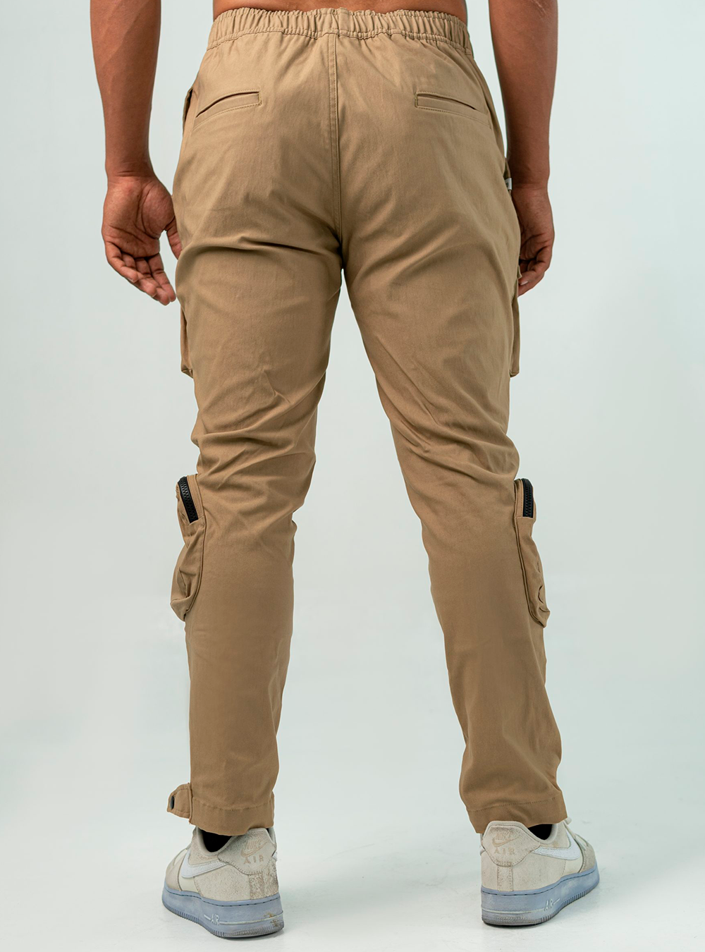 Beige Utility Cargo Pants