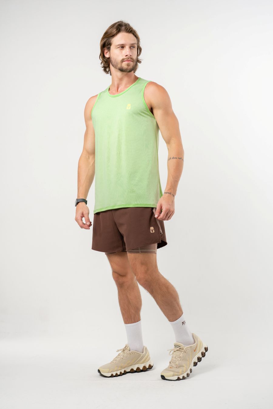 Running Skeleton Neon Green