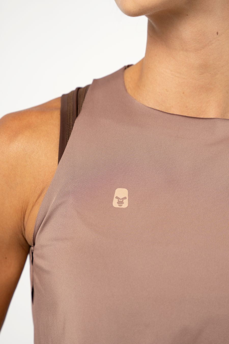 Pleat Tank Top Mocha