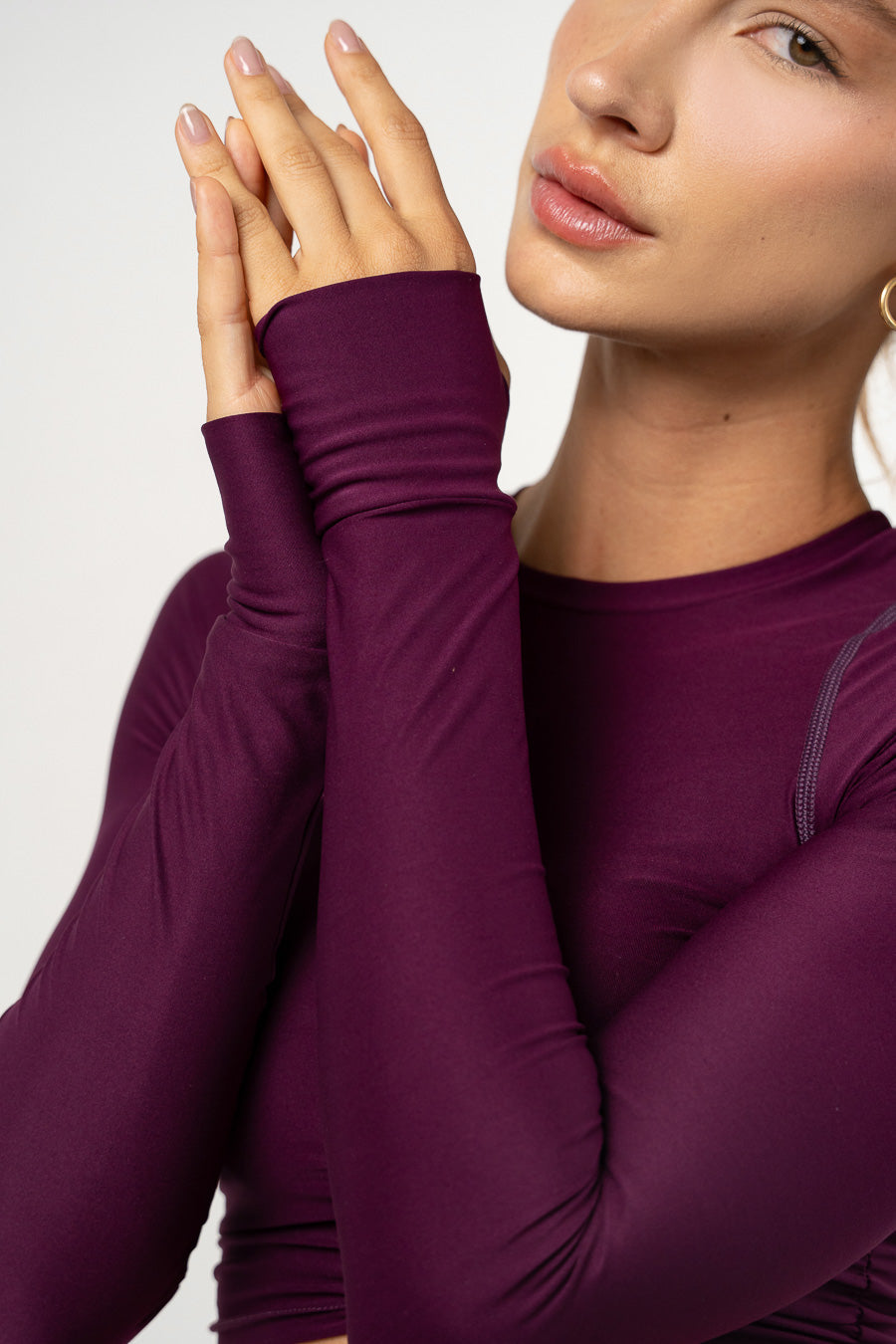 Retro Rush Long Sleeve Top Eggplant