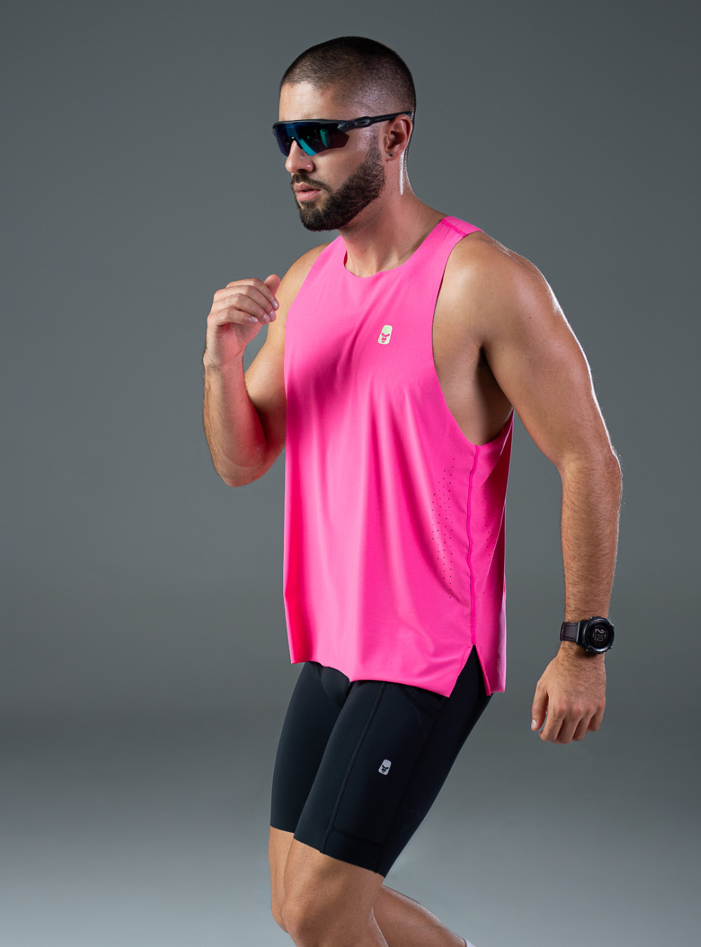 Black-Neon Pink Compression Set