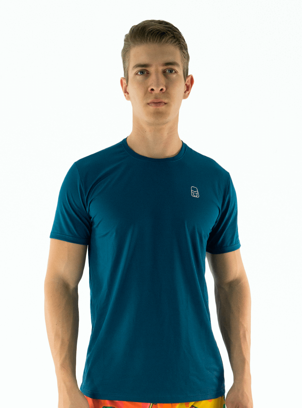 CAMISETA TELA FRÍA BÁSICA AZUL PETROLEO