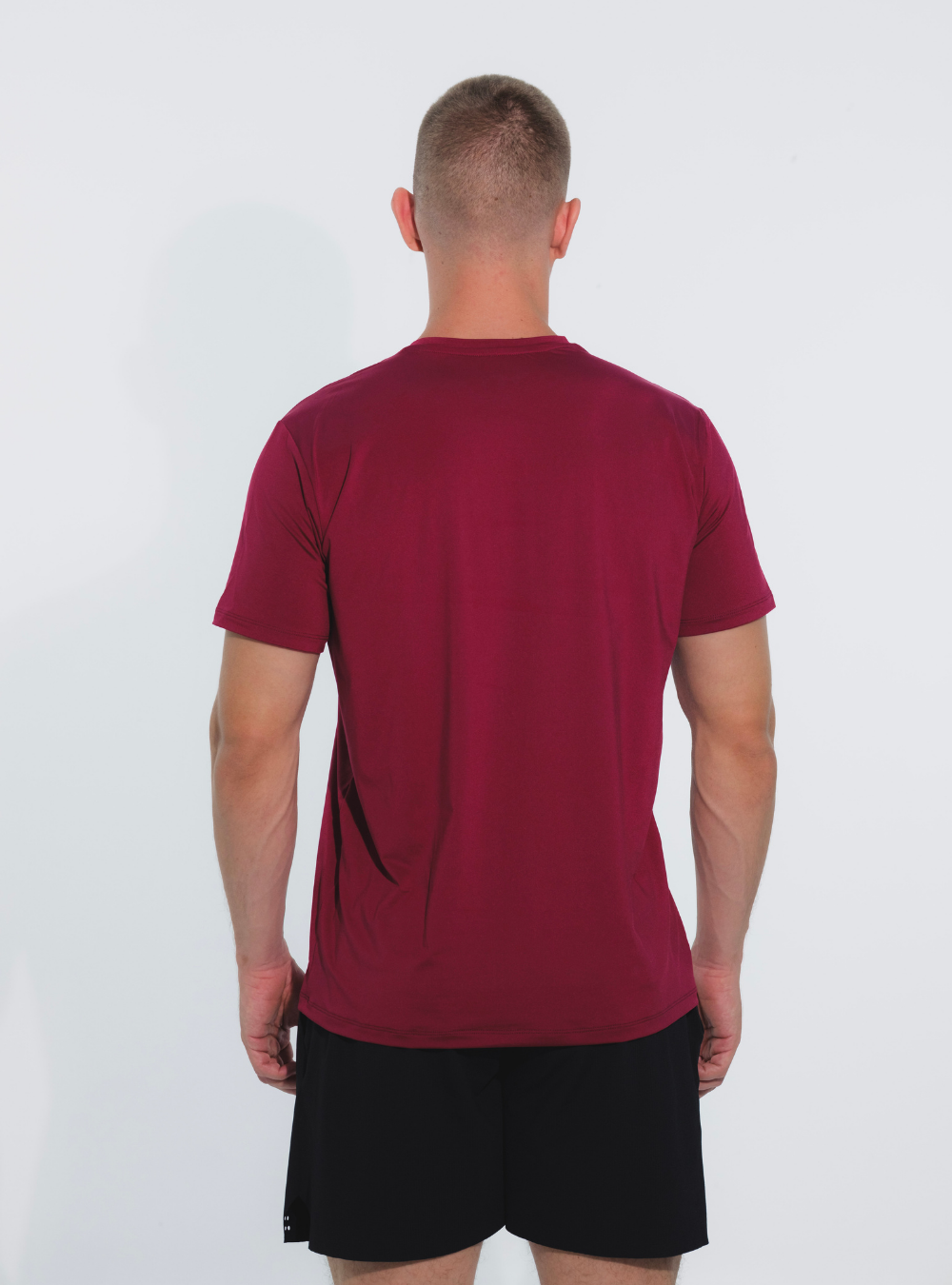 Basic Cold Fabric T-shirt Red Wine