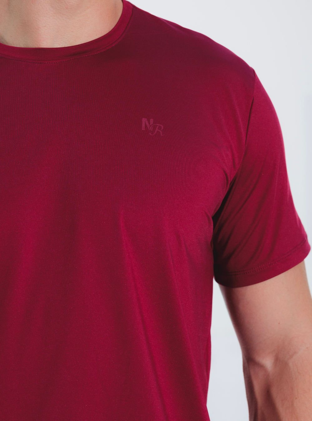 Basic Cold Fabric T-shirt Red Wine
