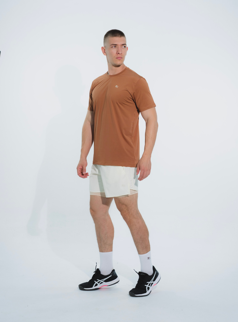 Basic Coffee Cold Fabric T-shirt