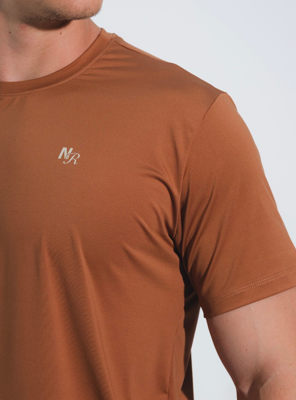 Basic Coffee Cold Fabric T-shirt