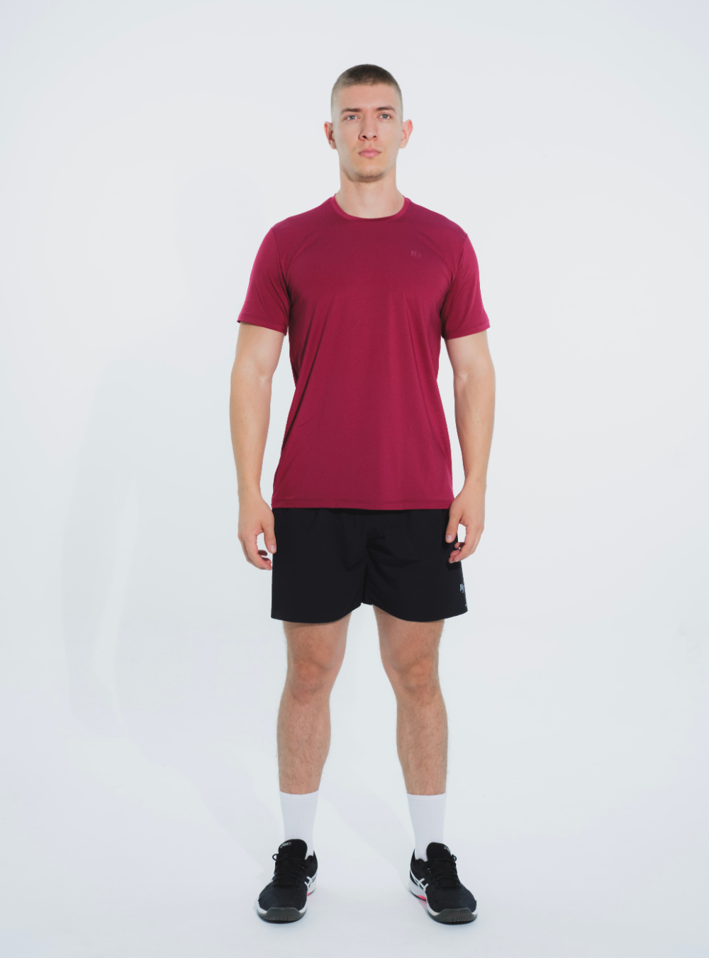 Basic Cold Fabric T-shirt Red Wine